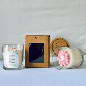 Daisy Bloom Floral Candle in Glass Jar-7oz